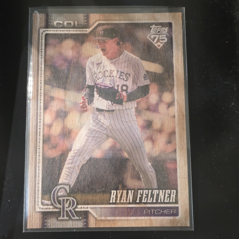 2026 Topps Series 2 Baseball Wood Parallel Ryan Feltner/25 Colorado Rockies